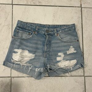 H&M boyfriend jean shorts